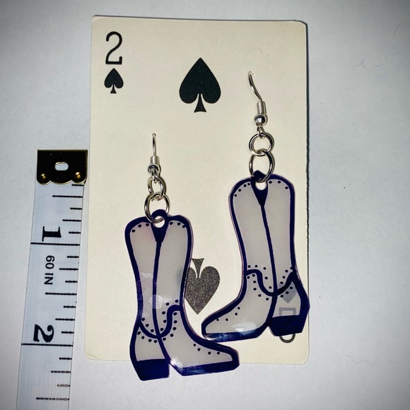 *3 for $12* Recycled Plastic Boot Earrings in Green - Picture 5 of 6